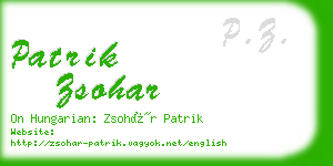 patrik zsohar business card